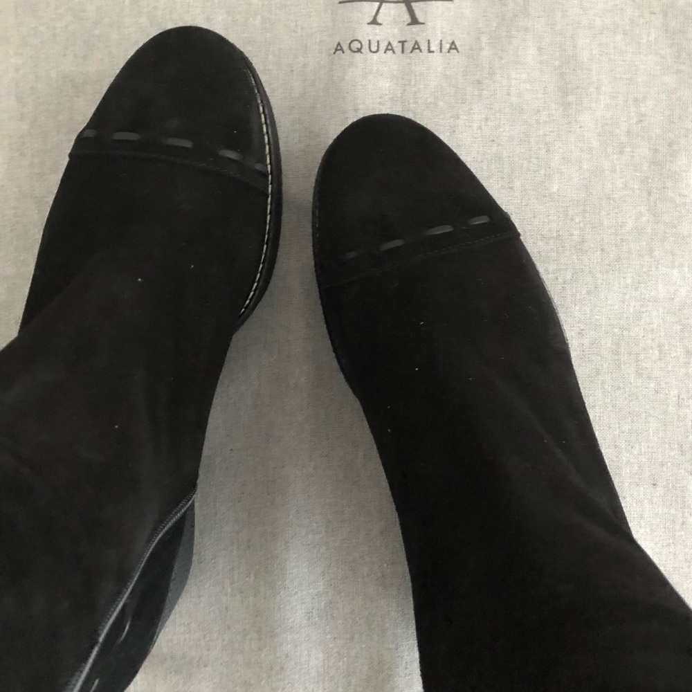 New Aquatalia Venus Black Tall Boots, Size 9.5 - Picture 5 of 13